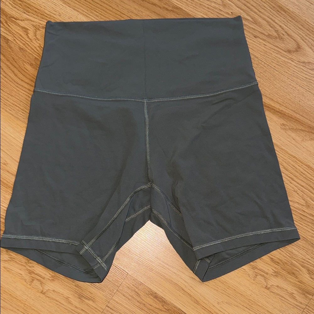 lululemon athletica Green High-Waist Bike Shorts